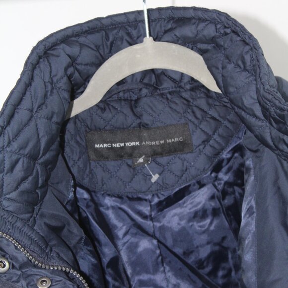 Women's Blue Puffer Jacket Marc Jacobs Size Medium - Picture 15 of 16
